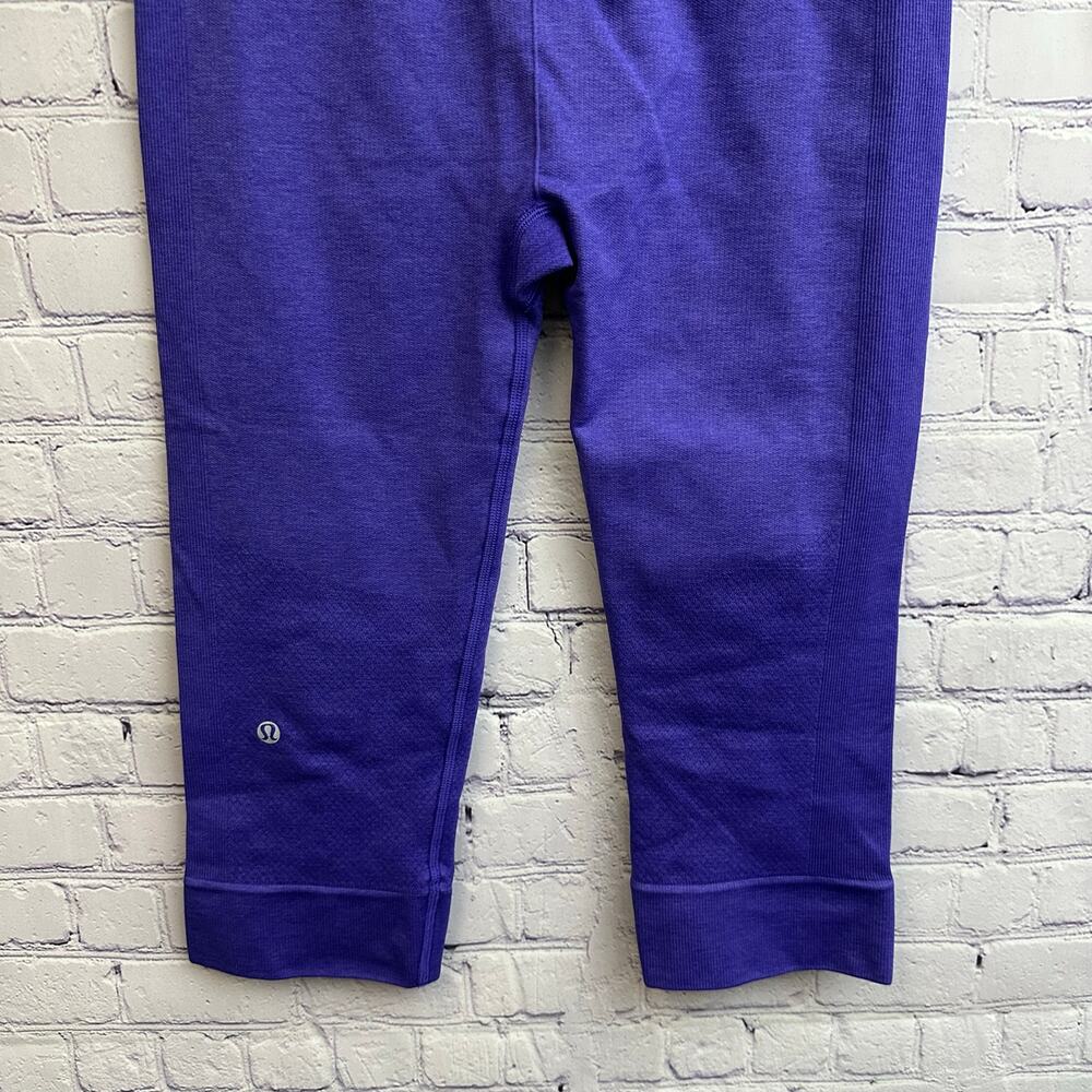 Lululemon Cropped Leggings Purple Women's 8 Athletic Workout Athleisure - Picture 6 of 8